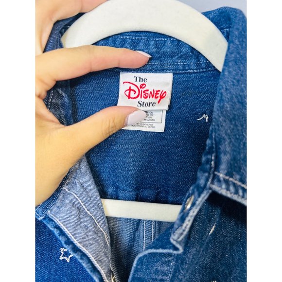 Vintage Disneys Micky & Minnie Embroided Denim Vest Size M - Picture 4 of 6